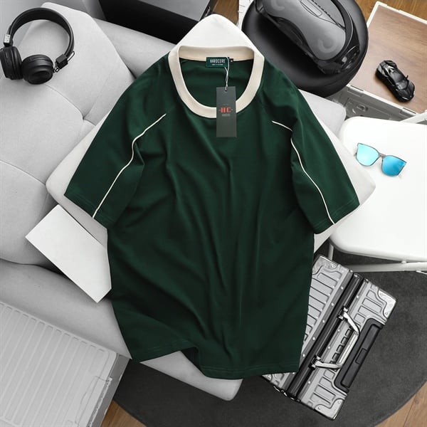 Áo thun cotton viền sọc nhỏ tay thời trang -Mẫu 24 - Ảnh 2