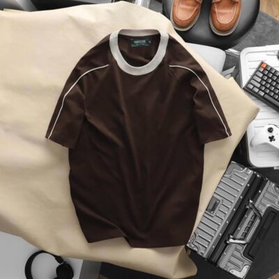 Áo thun cotton viền 2 sọc tay thời trang -M23