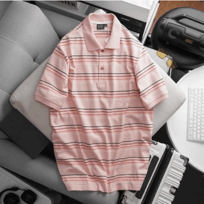 SALE 149K - Áo thun polo bigsize nam sọc ngang < 140kg