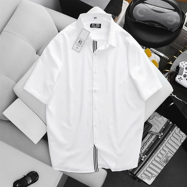 Áo sơ mi tay ngắn phối dây thời trang cỡ đại (Mẫu 30) - SM15 - Ảnh 2
