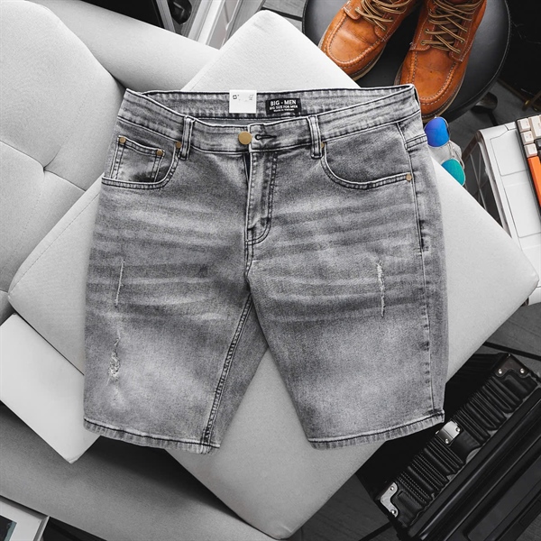 Quần short jean tông xám thời trang bigsize nam cỡ đại 80-130kg - mã 032 030 - Ảnh 2