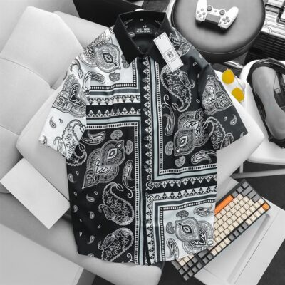 SALE 129k - Áo sơ mi tay ngắn họa tiết thời trang (Mẫu 27)