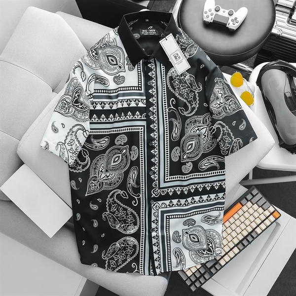 SALE 129k - Áo sơ mi tay ngắn họa tiết thời trang (Mẫu 27)