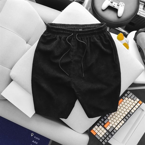 Quần short thun ngắn vải nhung tăm thời trang (Mẫu 10) - Ảnh 2