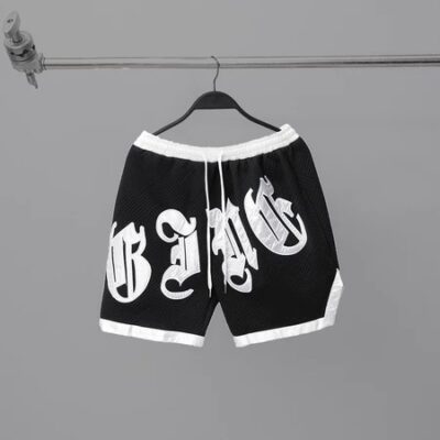 Quần short thun thời trang vải dập nổi thêu chữ bigsize nam < 140kg