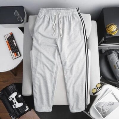 Quần thun dài form ống suông rộng vải cua phối sọc big size 1m75)