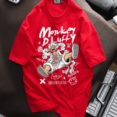 [ Big Men] Áo thun cotton thời trang bigsize nam in hình Luffy siêu ngầu < 140kg