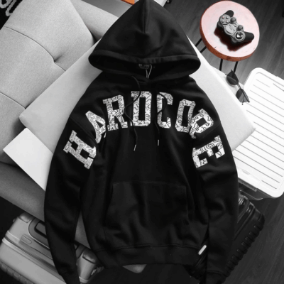 Big Men- Áo khoác, áo hoodie bigsize nam in chữ tràn tay đẹp 90-140kg - chữ sọc
