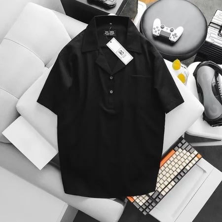 Áo sơ mi tay ngắn vải đũi cổ đăng tông có túi thời trang bigsize nam cỡ đại < 140kg - Ảnh 2