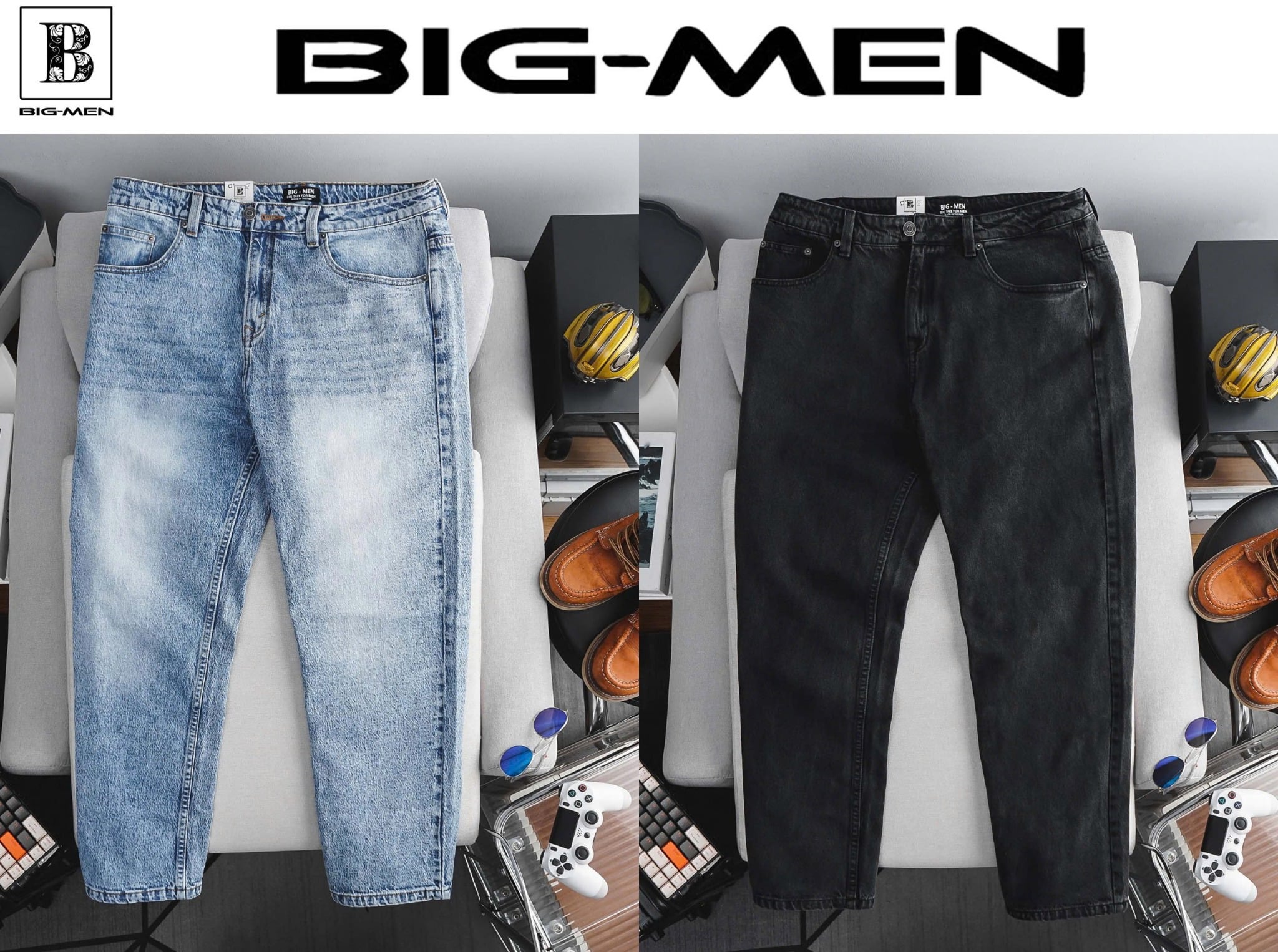 Quần jean dài wash co giãn bigsize nam 85-130kg - Mã 422 421