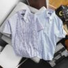 Bigmen.Bigsizemen- Áo sơ mi tay ngắn sọc dọc chất vải oxford thời trang bigsize nam 80-130 kg