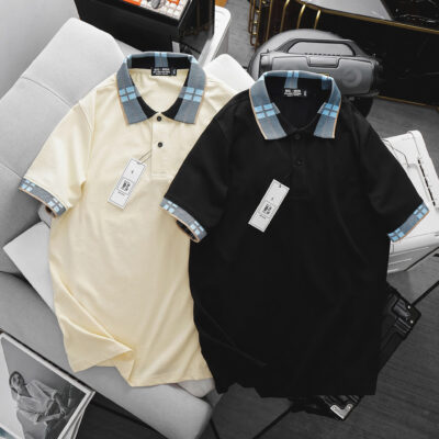 Áo thun polo phối cổ thời trang chất cotton bigsize nam< 140kg - cổ bbr3