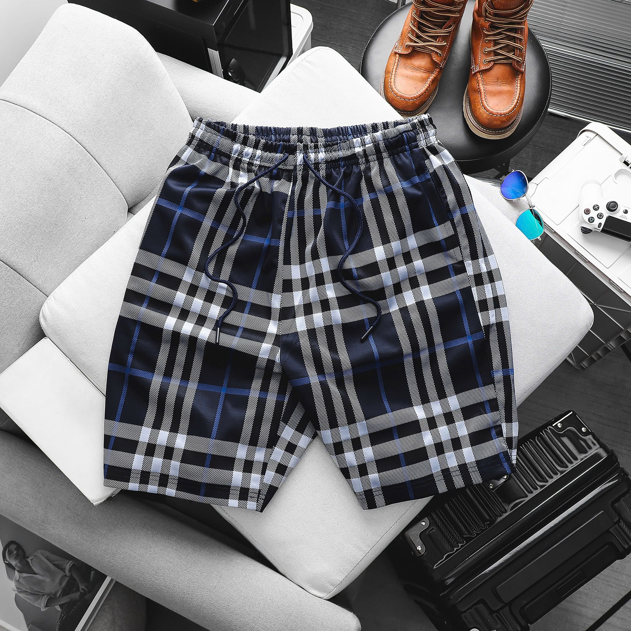 Short thun chất vải umi caro big size nam
