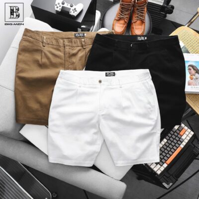 Big Men- Quần short kaki nam big size lưng thun thời trang 80 -130kg - lưng thun 2 bên