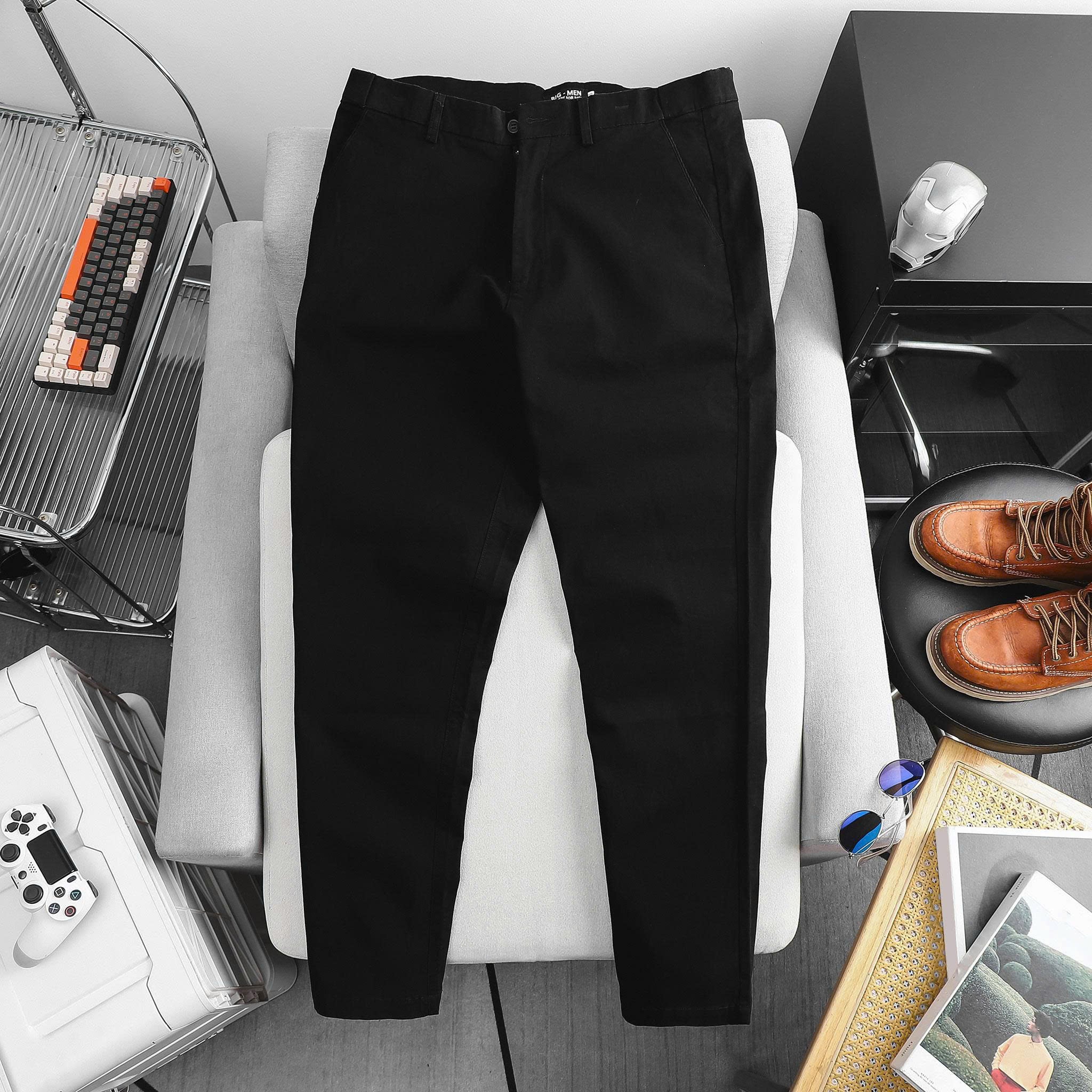 Quần kaki dài bigsize có đai chun thời trang Big Men 80-130 kg - KKLT2 - Ảnh 2