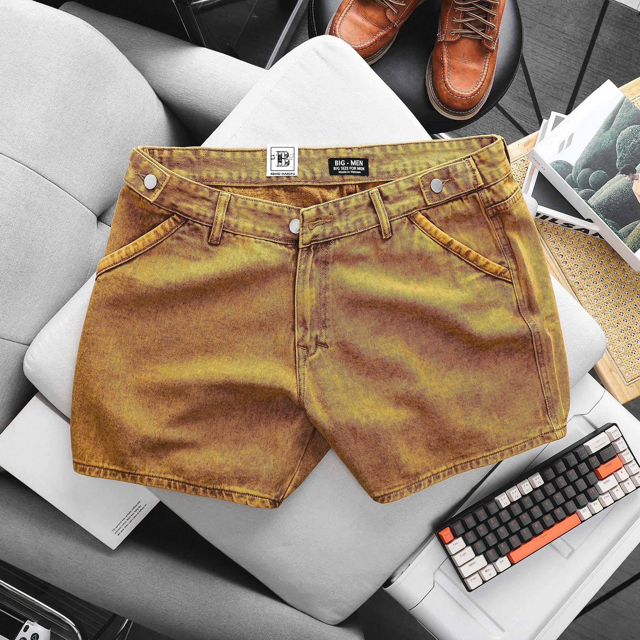Quần short jean bigsize nam màu bò thời trang Big Men_ mã 466 - Ảnh 2
