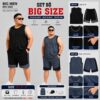 BIG MEN- Set Bộ Ba Lỗ Bigsize Nam – Vải Tổ Ong Phối Viền Thời Trang Thoáng Khí (85kg - 130kg)