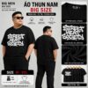 BIG MEN- Áo thun cotton in họa tiết chữ STREET thời trang bigsize nam 85- 145kg
