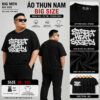 BIG MEN- Áo thun cotton in họa tiết chữ STREET thời trang bigsize nam 85- 145kg