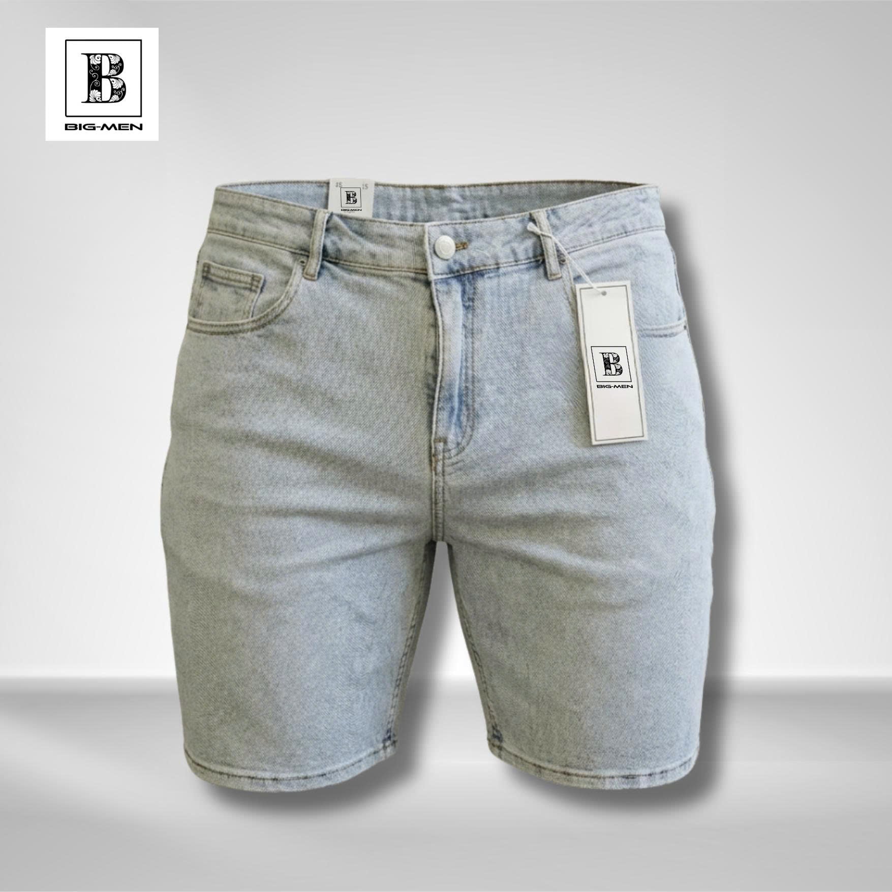 Big Men- Quần short jean bigsize nam tông xanh nhạt thời trang 80- 130 kg - 0 mã