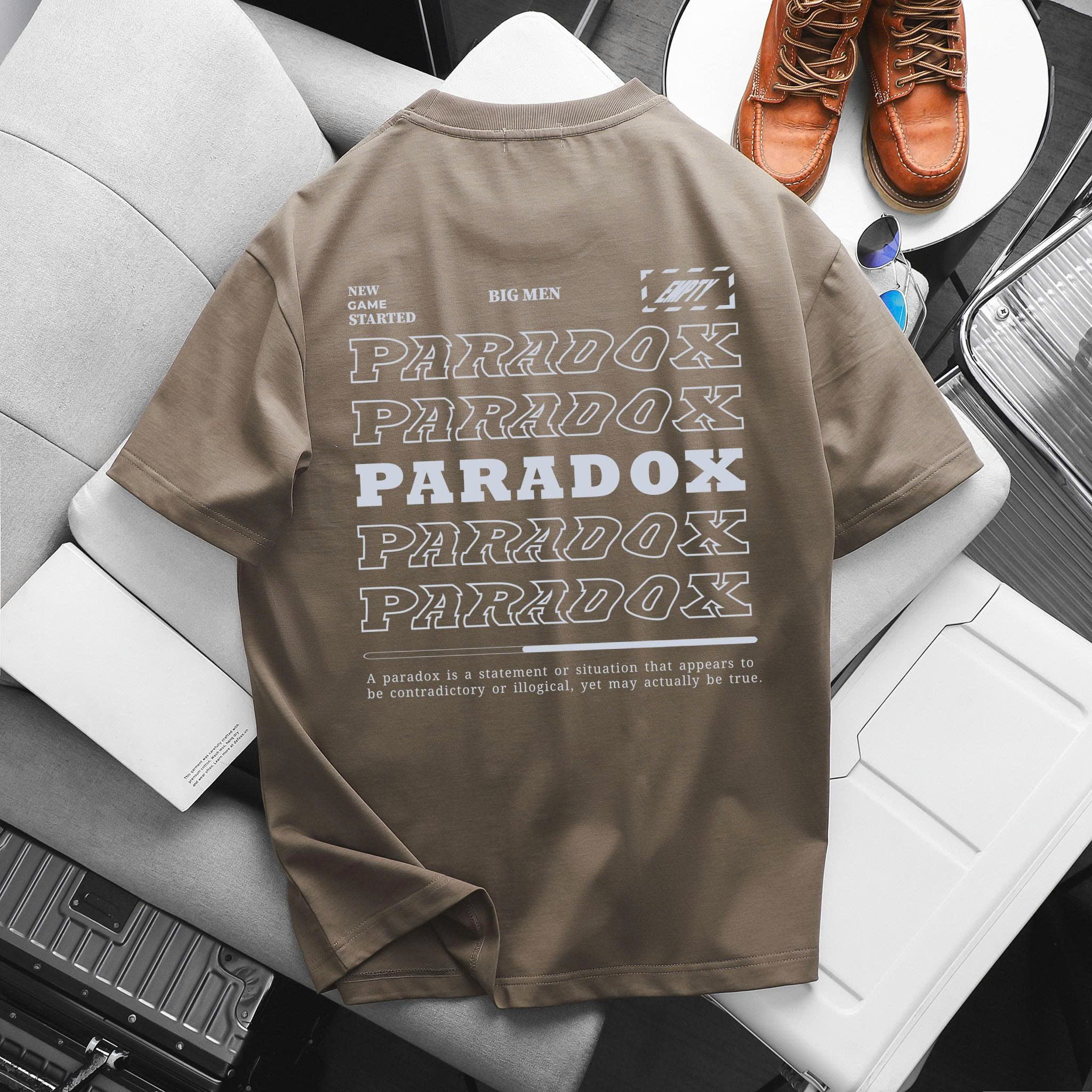 BIG MEN- Áo thun cotton in hình 2 mặt Paradox thời trang bigsize nam 85- 145kg - Ảnh 6