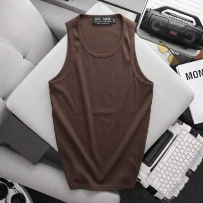 BIG MEN- Áo thun ba lỗ/tanktop vải cotton gân co giãn thời trang bigsize nam 70- 130kg